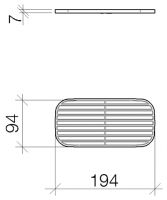 Vorschau: Dornbracht Serienneutral Gittereinsatz für Ablage 19,4cm