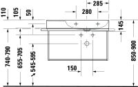 Vorschau: Duravit DuraSquare Waschtisch 80x47cm, ohne Überlauf, mit Wondergliss, mit nicht verschließbarem Ablaufventil, weiß 23498000411