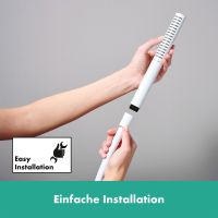 Vorschau: Hansgrohe Unica Duschstange S Puro 90cm mit Easy Slide Handbrausehalter, weiß matt