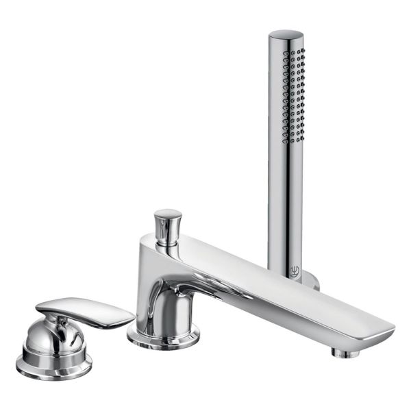 Kludi Balance 3-Loch Wannenrandarmatur mit Stabbrause, chrom 524470575