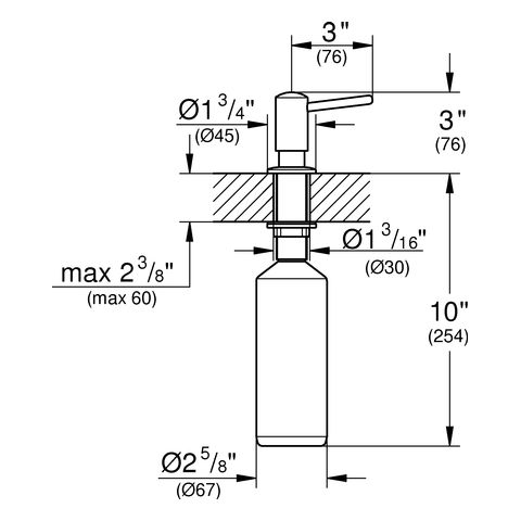 Grohe Contemporary Seifenspender / Spülmittelspender, Vorratsbehälter 0,5 Liter