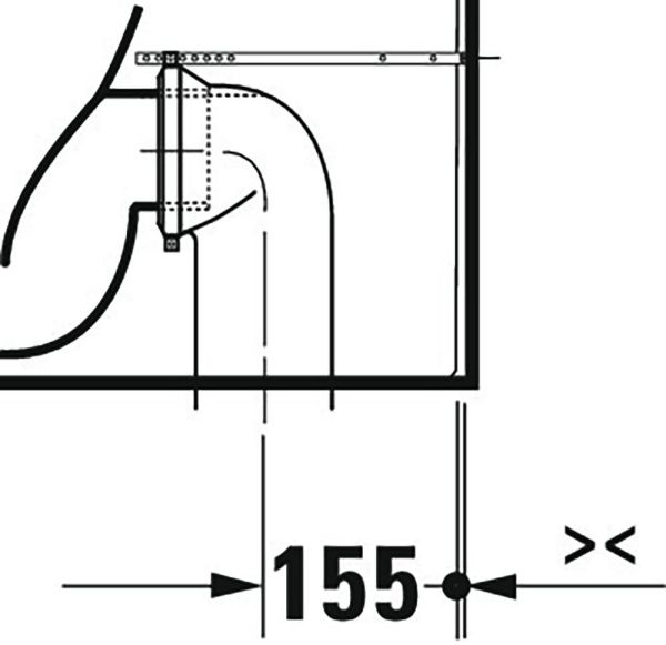 Duravit Qatego Stand-WC Kombination für aufg. Spülkasten, 6 l, spülrandlos, HygieneGlaze, weiß