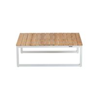 Vorschau: KETTLER OCEAN SKID Platform Lounge-Tisch Teak-Holz weiß matt 0105918-5220