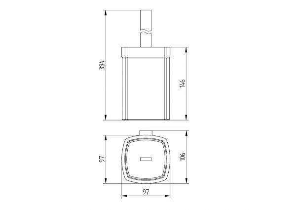 Avenarius Serie 480 Toilettenbürstengarnitur ohne Deckel, chrom