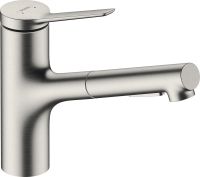 Vorschau: Hansgrohe Zesis M33 Küchenarmatur 2 Strahl. sBox edelstahl 74821800