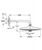 Vorschau: Grohe Euphoria 260 Kopfbrauseset 380mm mit 3 Strahlarten, chrom