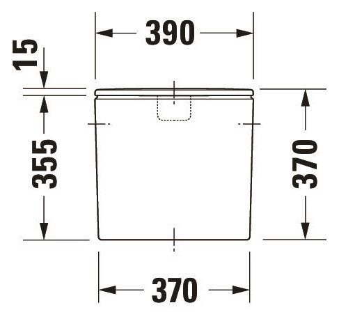 Duravit DuraStyle Spülkasten 3/6L mit Dual Flush, Anschluss rechts oder links, WonderGliss, weiß