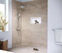 Vorschau: Hansgrohe RainDrain Compact Komplettset Duschrinne befliesbar für flache Installation, 80cm 56167000