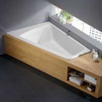 Repabad Genf Duo Eck Badewanne 170x110/65x46cm, Ecke links, weiß