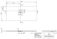 Vorschau: Villeroy&Boch Squaro Infinity Quaryl®-Duschwanne, Eckeinbau links gegen Wand, 150x70cm UDQ1570SQI2LV-1S