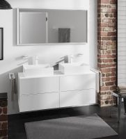 Vorschau: Hansgrohe Xevolos E Konsole 137cm für 2 Aufsatzwaschtische 50cm