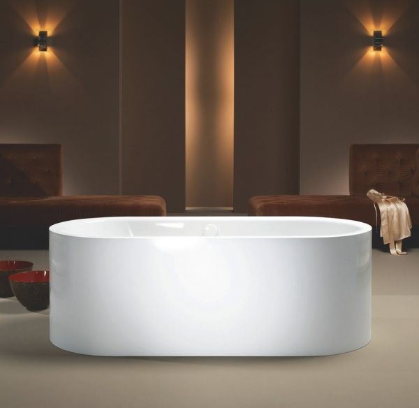 Kaldewei Meisterstück Centro Duo Oval freistehende Badewanne 180x80cm, weiß mit Perl-Effekt Mod.1128
