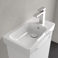 Vorschau: 43864801 438648R1 Villeroy&Boch Architectura Handwaschbecken 48x28cm mit Überlauf Becken links Hahnloch rechts