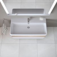 Vorschau: Duravit Qatego Waschtisch 100x47cm wandhängend, mit Hahnloch, weiß 2382100000