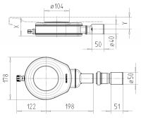 Vorschau: Kaldewei KA 90 Ablaufgarnitur flach waagerecht, Sperrwasserhöhe 30 mm, chrom Mod. 4104