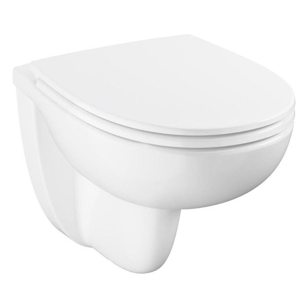 Grohe Bau Keramik Set Wand-Tiefspül-WC inkl. WC-Sitz mit Soft-Close & QuickRelease, weiß 112949SH00