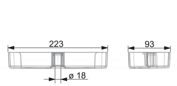 Hansa Hansabasicjet Seifenschale, transparent