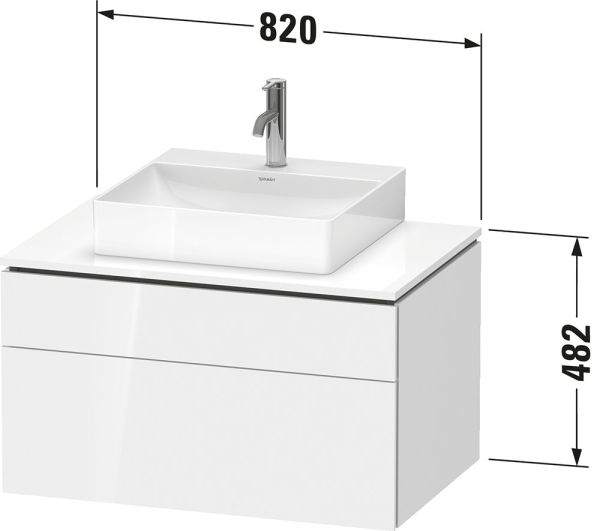 Duravit DuraSquare L-Cube Set Aufsatzwaschtisch mit Unterschrank 82cm