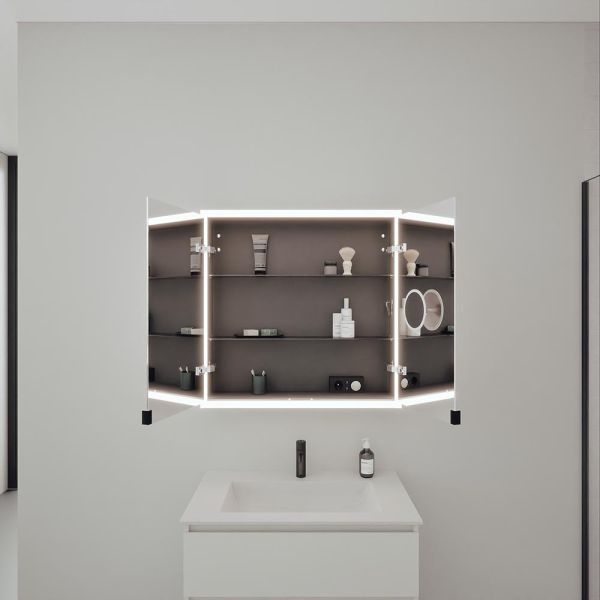 Burgbad rl20 Spiegelschrank 81x80cm mit Lichtrahmen