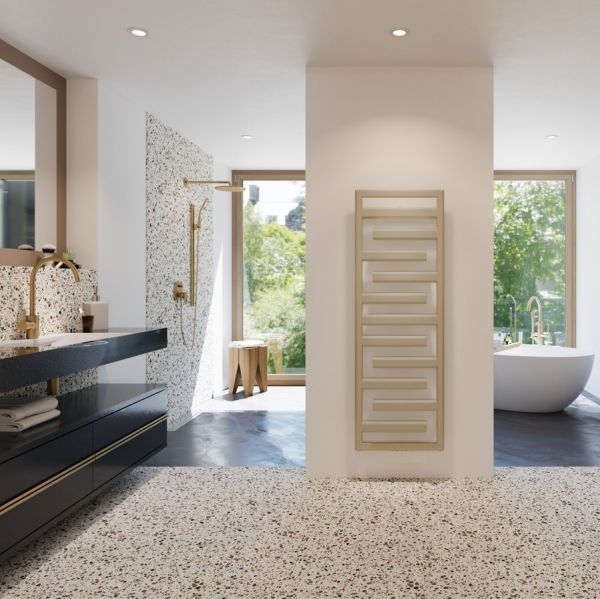 Zehnder Studio Collection Tetris Heizkörper 146x50cm, Elektrobetrieb IHC, golden sand