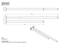 Vorschau: Giese Handtuchhalter doppelt 50cm, ausziehbar bis 68cm, chrom