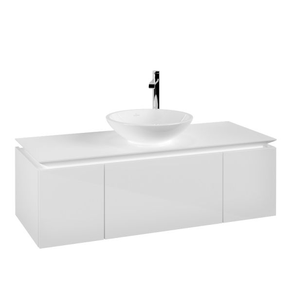 Villeroy&Boch Legato Waschtischunterschrank 120x50cm für Aufsatzwaschtisch, 3 Auszüge white B57700DH