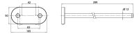 Vorschau: emco round Handtuchhalter 40cm, 2-armig, starr, schwarz