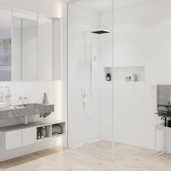 Hansgrohe Pulsify E Kopfbrause 260 1jet 5,5l/min EcoSmart, weiß matt, 24333700
