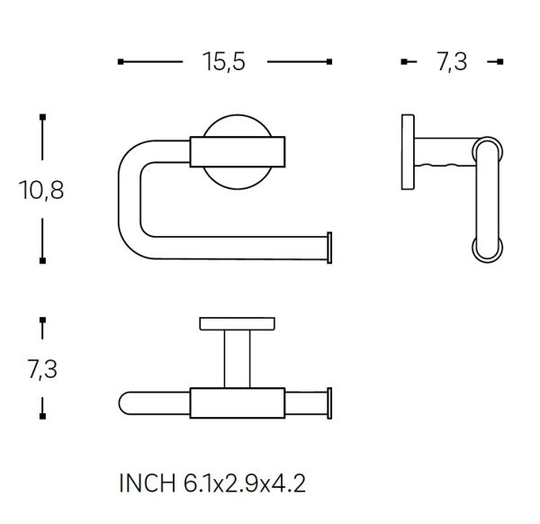 Cosmic Architect S+ Papierrollenhalter ohne Deckel, edelstahl matt