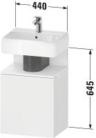 Vorschau: Duravit Qatego Waschtischunterschrank 44x35cm in weiß supermatt Antifingerprint, mit offenem Fach