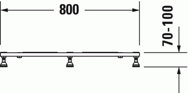 Duravit Tempano Fußgestell 80x80cm