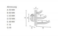 Vorschau: Smedbo Home schwenkbarer Dreierhaken, chrom matt