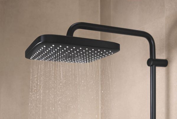 Grohe Tempesta System 250 Cube Duschsystem mit Thermostat, wassersparend, matt black