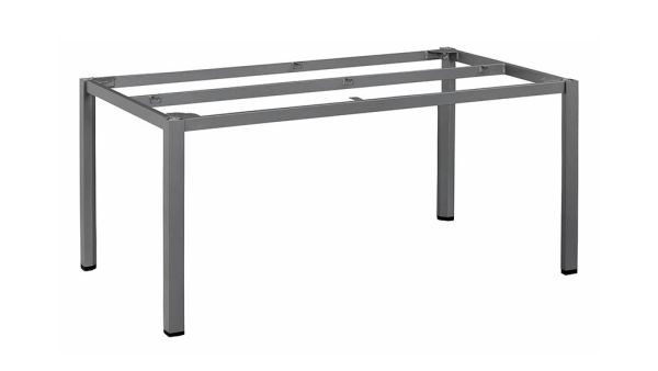KETTLER CUBIC | RASMUS Gartenmöbel-Set, Tisch 160x95cm mit 4x Stapelsessel, anthrazit/charcoal