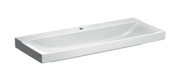 Geberit Xeno² Waschtisch 120x48cm, mit 1 Hahnloch, ohne Überlauf, weiß KeraTect 500551011