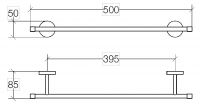 Vorschau: lineabeta DUEMILA Handtuchhalter 50cm, chrom