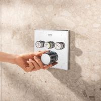 Vorschau: Grohe Precision SmartControl Duschsystem, eckig, mit Thermostat, chrom
