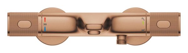Grohe Precision Feel Thermostat-Wannenbatterie mit ProGrip Rändelstruktur, warm sunset gebürstet