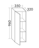 Vorschau: Burgbad Junit Halbhoher Schrank mit 1 Tür