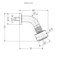 Vorschau: WimTec COMFORT Duschkopf, chrom