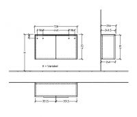 Vorschau: Villeroy&Boch Subway 3.0 Sideboard 80cm mit 2 Türen