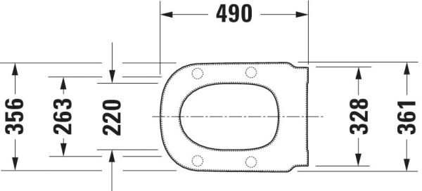 Duravit D-Code WC-Sitz ohne Absenkautomatik, weiß