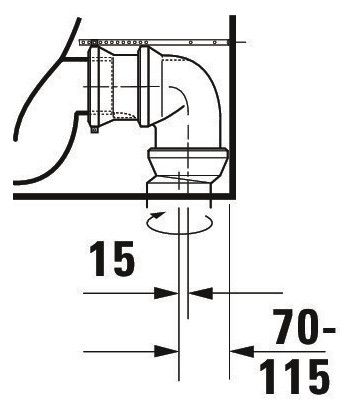 Duravit D-Neo Stand-WC für Kombination, Tiefspüler, spülrandlos, HygieneGlaze, weiß