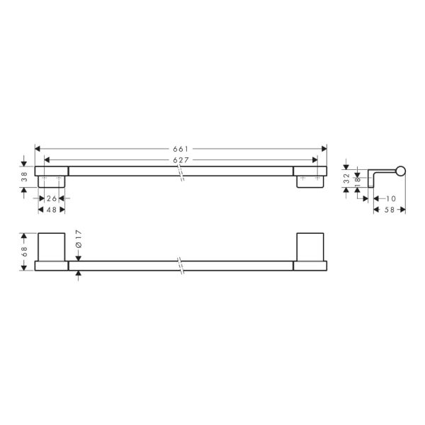 hansgrohe AddStoris S Handtuchhalter, brushed bronze