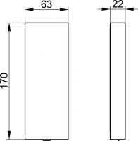 Vorschau: Keuco Collection Plan Care Abdeckplatte, 6,3x17x22cm, chrom