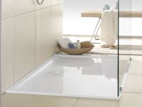 Vorschau: Villeroy&Boch Futurion Flat Quaryl®-Duschwanne, Eckmontage, flächenbündiger Einbau, 160x90cm UDQ1690FFL2V-01