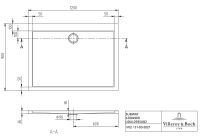 Vorschau: Villeroy&Boch Subway rechteckige Duschwanne für Eckmontage, 120x90cm, weiß UDA1293SUB2V-01