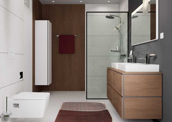 hansgrohe Activera S Duschsystem 240 1jet Reno Varia, EcoSmart, chrom