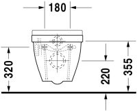 Vorschau: Duravit Starck 3 Wand-WC 62x36,5cm, oval, WonderGliss, Durafix, weiß