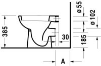 Vorschau: Duravit D-Code Stand-WC Tiefspüler Spülrand halb offen, weiß